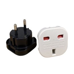 Universal Travel Adapter UK to EU Wall AC Power Charger Adapter Outlet Converter Power Socket Plug Black Adaptor Connector