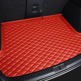 PU Leather Custom Car Trunk Mats for Jaguar F-PACE F-TYPE I-PACE 2018-2022 Interior Details Car Accessories Carpet