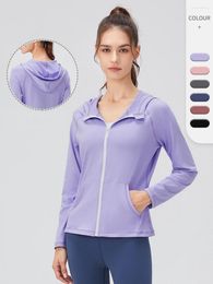 Active Shirts Women Yoga Running Jackets Fitness Hooded Clothing Slim Fit Sweatshirts Zippered Sports Sweats Female Quick Drying Coat