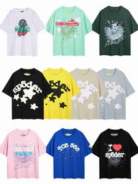 Men's T-Shirts spider shirt mens designer sp5der men designer clothes high quality spider tee shirt sp5der young thug 555555 men woman foam printed pure cotton T240330