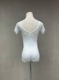 Daily Practise Ballet Dance Leotard Women White Lace Ballet Gymnastics Dancing Clothes Adult Advanced Ballet Leotard