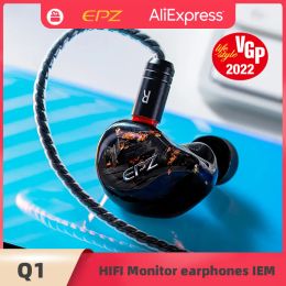 EPZ Q1 Earphones Wired HIFI Bass Earbuds IEM In Ear Monitor Gaming Headphones 0.78 2 Pin Detachable Cable Earbuds