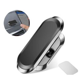 Cell Phone Mounts Holders Magnetic Car Holder 360 Degree Rotatable Mini Strip Shape Stand For Huawei Metal Strong Magnet Gps Mount 11 Ote9X