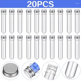 20Pcs 50ml Plastic Clear Test Tube With Cover Multi-Purpose Storage Bottle For USB Cable Party Favours Candy Sundries Organiser