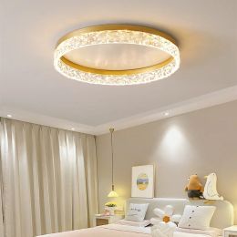 Nordic Creative Modern LED Ceiling Light Dimmable Round Ceiling Light Living Room Dining Room Bedroom Glossy Lighting Fixtures