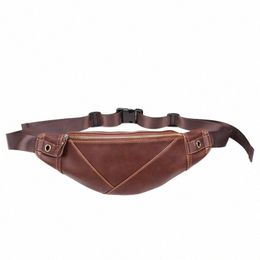 leather Waist Bag men Waist Pack Waist Bag Pack Belt Bag Men Chain Chest Bags Sling Bags For Phe Pouch Bolso a2aZ#