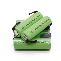 Ni-Mh 1.2V AA rechargeable battery 2600mah nimh cell Green shell with welding tabs for Philips electric shaver razor toothbrush