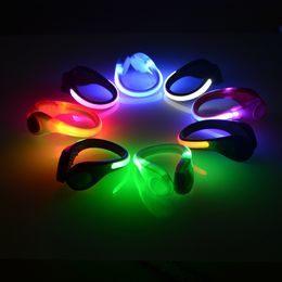 1pcs Luminous LED Shoe Light Clip Safety Warning Lamp For Night Walking Running Cycling Sneaker Bracelet Accessories