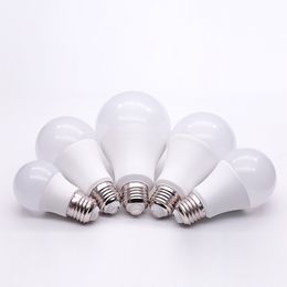 10st/Lot LED -glödlampa E27 18W 15W 12W 9W 6W 3W LAMPADA LED -lamp AC 220V Bombilla Spotlight för Hem Cold/Warm White LED -ljus