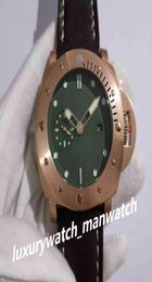Super Quality Men Watch Bronzo Complete Set Green Dial Small seconds 47mm Mens P Transparent Back Asia Automatic Mechanical Watche3564727