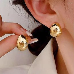 Stud Earrings Luxury French C-shaped Fashion Metal Pierced Earring Women's Elegant Water Drop Ear Banquet Jewellery Accessories