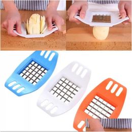 Fruit Vegetable Tools Stainless Steel Strip Cutter Potato Cutting Fries Cooking Tool Slicers Kitchen Accessories Home Shredder Portabl Otouh