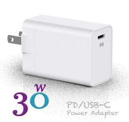 USB C Power Adapter PDQC30 30W TYPEC Wall Chargers for USBC LaptopsMacBookxiaomiSamsung Charger51078519290256