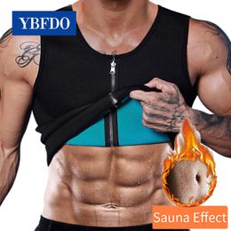 Ybfdo män bantar Vest Body Shaper Neoprene dragkedja Top Budomen Fat midjetränare Vest Burning Shaperwear midje Svettkorsett