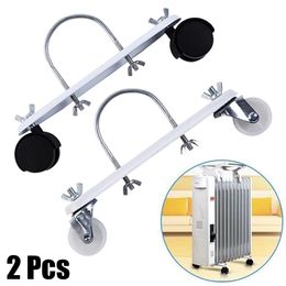 2pcs Radiator Pulley Casters Stand Hydroelectric Radiator Electric Heater Special Mobile Pulley Bracket Rotated Around Stand