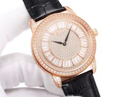 Orologi da uomo con diamanti completi Orologio da polso meccanico con batteria Orologi da polso impermeabili con lunetta in diamanti Orologi Montre De Luxe da uomo e da donna