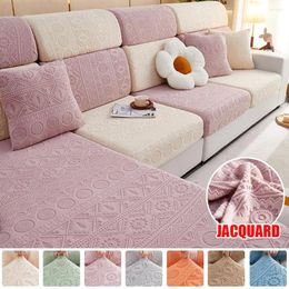 Chair Covers Jacquard Sofa Seat Cover Solid Elastic Cushion Living Room Anti-dust Removable Furniture Protector Pet