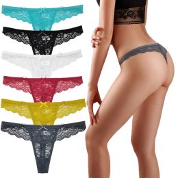 3pcs/مجموعة من الدانتيل thongs m-xl مثير السيدات g-string الملابس الداخلية بيكيني الأزهار منخفضة الارتفاع السراويل الداخلية مرنة t-back الملابس الداخلية