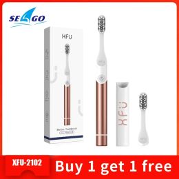 toothbrush SEAGO Electric Toothbrush With Replacement Heads Adults Battery Sonic Teeth Brush Different Colours Oral Hygiene Brush