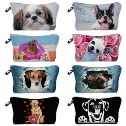 animal Hot Selling ToiletryBag Dog Print Women's Cosmetic Bag Customizable Makeup Bags Student Pencil Case School Teacher Gift k6qX#