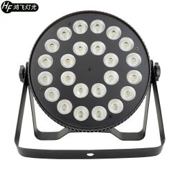 10 pcs / lot Aluminium Flat Par Light 24x18w RGBWA UV 6in1 Led Par Light DMX Stage Wash wall Light Strobe Light