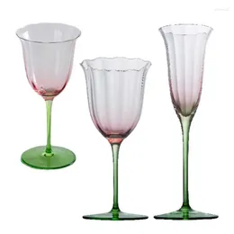 Wine Glasses Light Luxury Art 110-280ml Goblet Flower Pattern Red Champagne Glass Family Festival Drinkware Cup Gift