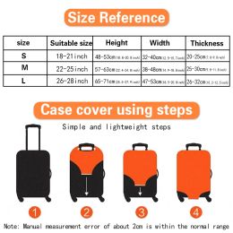 Luggage Case Travel Accessory Protective Cover Apply To 18-28 Inch White Picture Print Suitcase Scratch Resistant Trolley Covers