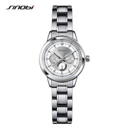 SINOBI Women's Bracelet Fashion Steel Wrist Watches Luxury Brand Geneva Quartz Clock Ladies Wristwatch Relojes Mujer Saatler296Q