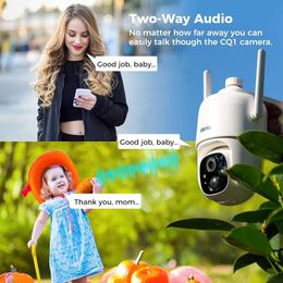 SOVMIKU 4CQ1 AI 2K Solar Security Camera - Wireless Outdoor Battery Powered with Two Way Audio, PIR Motion Detection, 360° Pan Tilt, Easy Setup, Colour Night Vision