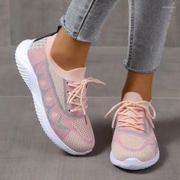Casual Shoes 2024 Spring Autumn Platform Women Flats Ladies Breathable Mesh Flat Footwear Walking Female Sneakers