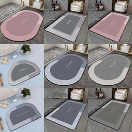 Bath Mats Absorbent Floor For Bathroom Quick Dry Soft Home Anti-Slip Carpet Kitchen Entrance Door Bathtub Side Mat