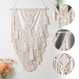 Tapestries Macrame Wall Hanging Tapestry With Tassels Hand Woven Nordic Style For Living Room Bedroom House Boho Art Decor Home Decoration