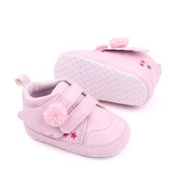 Baby flickor pojkar första vandrare skor söta lägenheter vingar spädbarn småbarn casual pu sneaker promenadskor för nyfödda