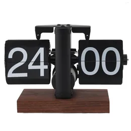 Wall Clocks Auto Flip Desk Clock Knob Adjustable Digital Down Battery Powered 24 Hours Vintage Large Numbers For Office