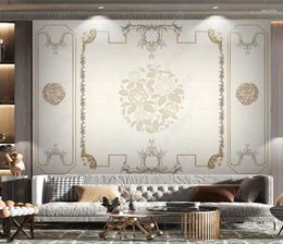 Wallpapers 3d Simple European Style Wall Papers Home Decor Living Room Bedroom TV Background Decals