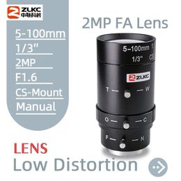 ZLKC 2Megapixel 5100mm Varifocal HD 13 CCTV Manual Iris CS Mount Lenses for IP Cameras Lens Low Distortion FA 2MP 240327