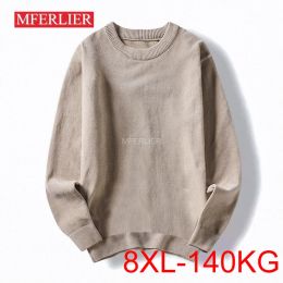 Autumn Winter Large Size Sweater 8XL Bust 140cm 6XL 7XL Plus Size Men Sweaters