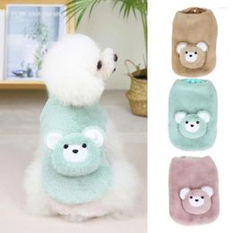 Dog Apparel Sweatshirt Cute O Neck Outfits Pet Vest Cozy Round Buttons Puppy Clothes