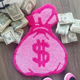 Purse Rugs Tufted Material Cartoon Carpet Anime Home Soft Fur Rugs Children Girl Bedroom Living Room Doormat Decor Floor Mat 240318