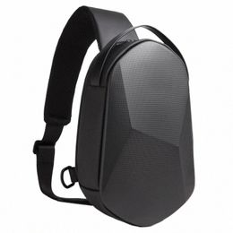 hard Shell Design 3.0 USB Charging Crossbody Bag Shoulder Bags Male Waterproof Short Trip Chest Bag Pack for Men Sling Bag H5b0#