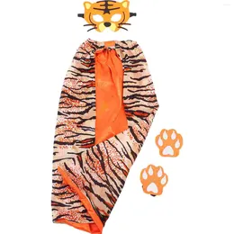 Bow Ties Children's Animal Tiger Mask Paws Performance Costume Gifts Party Prom Kids Cape And Fabric Masquerade Decor Decorations