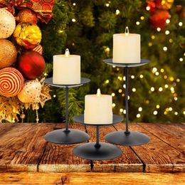 Candle Holders Christmas Candlestick Simple Elegant Holder Metal Set For Home Decoration Modern Table