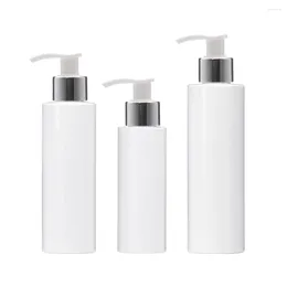 Storage Bottles 3pcs Lotion Portable Empty Pump Plastic (White)