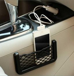 1Pcs Car Organiser Storage Bag Auto Paste Net Pocket Phone Holder Car Accessories Universal1186426