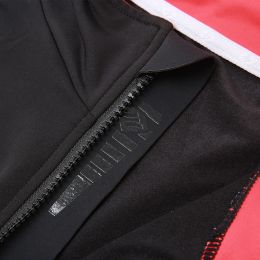 Santic Men's Cycling Jersey Winter Full Zipper Long Sleeve Bicycle Shirts Breathable Fleece Thermal Bike Reflective Sportswear