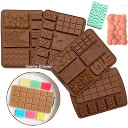 Baking Moulds 6/9 Cavity Chocolate Silicone Mold Non-Stick Fondant Candy Bar Mould Cube Cake Molds Kitchen Accessories Tools