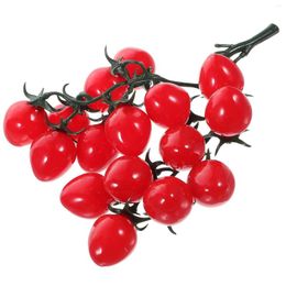 Party Decoration Simulated Cherry Tomatoes Plant Lifelike Fake Decorations Plastic Decorative Po Props Pvc Child Fruit Simulation