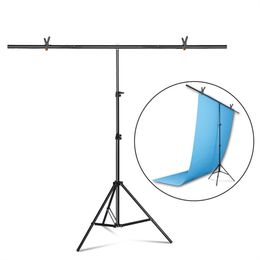 T-shaped Tripod Stand Background Backdrop Photography Adjustable Support System Photo Studio for Non-Woven Muslin Backdrops