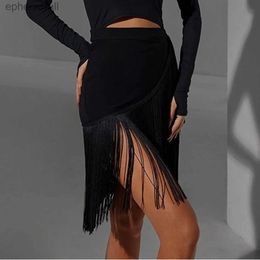 Urban Sexy Dresses Tassel Design Female Latin Dance Skirt Adult Women Dress Cha Samba Dancewear Professional Stage Costume NY22 2028 yq240330