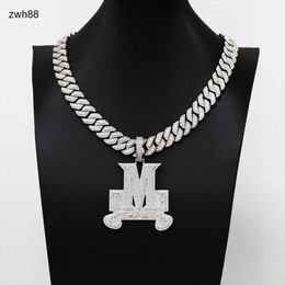 Designer hot selling Custom Hip Hop VVS Moissanite Necklace Iced Out 925 Silver Letter Pendant Personalized Luxury Premium Jewelry